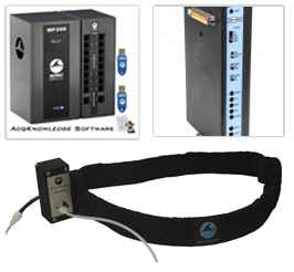 MP200 System + Transducer amp & Pneumatic Respiration transducer for MRI