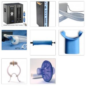 MP200 System with pneumotach transducer & amp plus airflow accessories