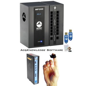 MP200 System with PPG amp and finger transducer
