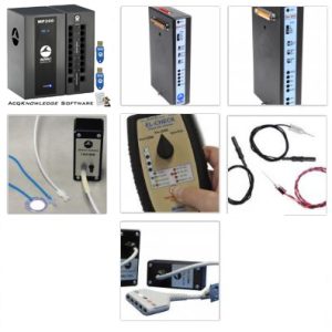 MP200 System + ECG amp & needle electrode + Transducer amp & pressure pad/respiration transducer