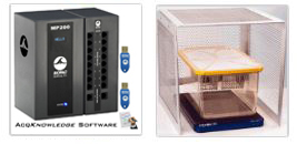 MP200 System + wireless rat EEG telemetry system