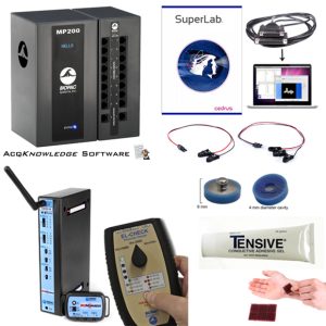 MP200 System plus wireless EEG with reusable electrodes and SuperLab System