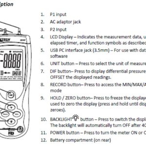 Differential Pressure Manometer with NIST Calibration