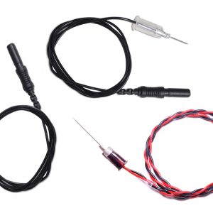 Needle electrodes for stimulation or recording from animal or tissue